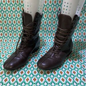 🤎🤎-Details ankle laced boots-🤎🤎